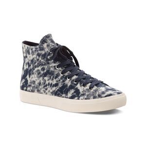 SUN STONE Mens Navy Tie Dye Comfort Mesa Round Toe Lace-Up Sneakers Shoes 7.5 M